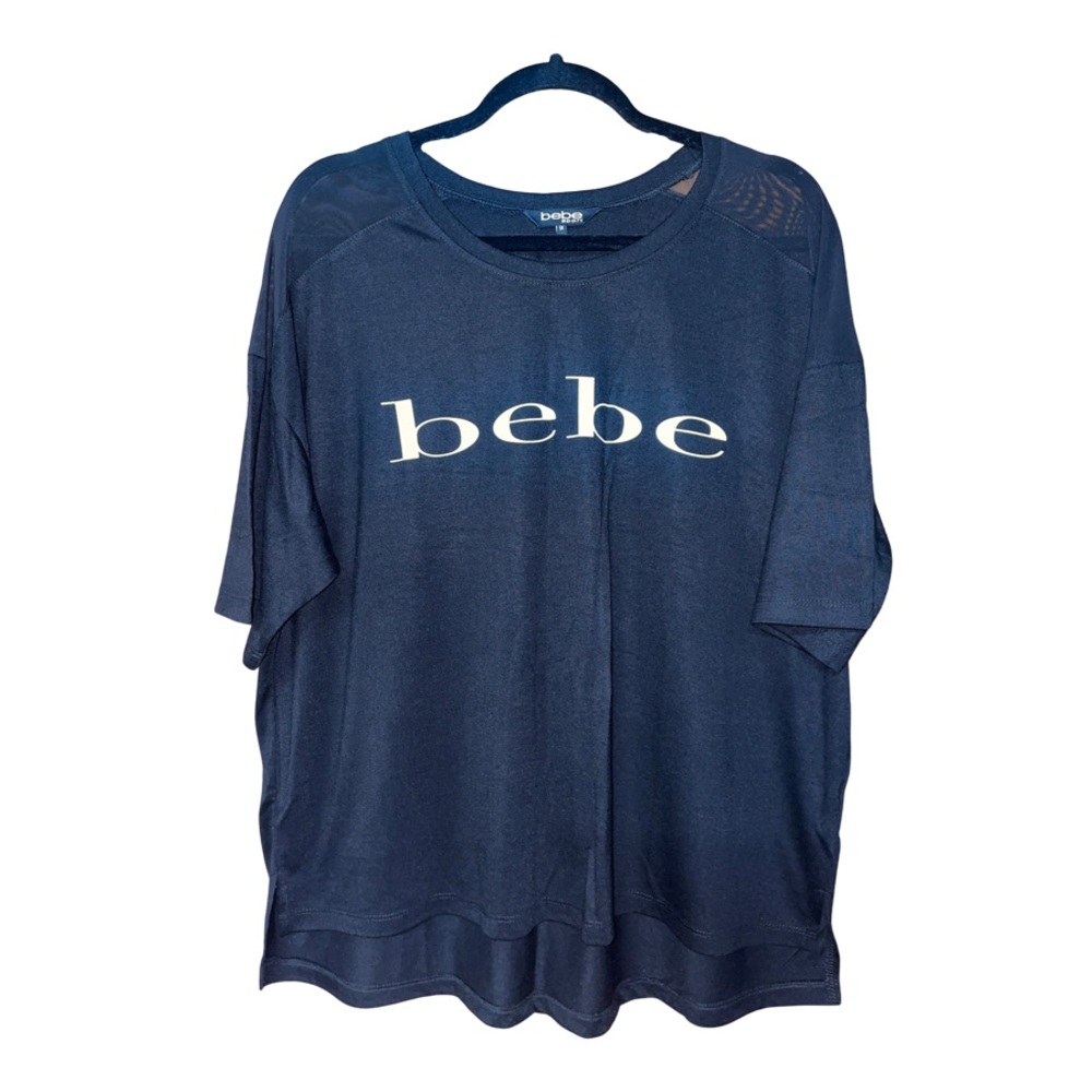 NWOT Bebe Sport  Hi-Lo Top - Black - Size 1X
